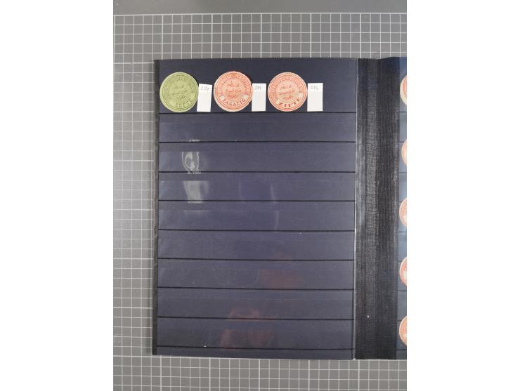 1867/90, Interpostal seals, collection of about 218 different, several cancelled, including offices abroad