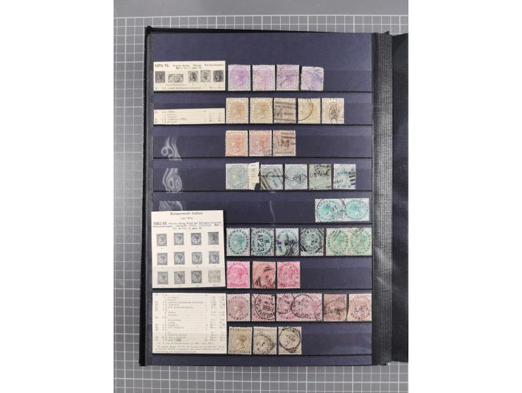 1854/1910 (ca.), collection with also several hundred stamps Feudatory and Convention States, with some covers and postal sta