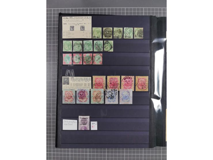 1854/1910 (ca.), collection with also several hundred stamps Feudatory and Convention States, with some covers and postal sta