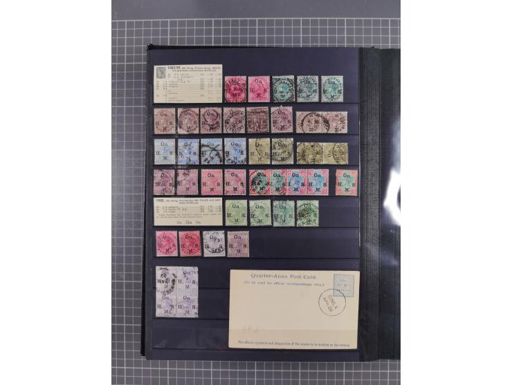 1854/1910 (ca.), collection with also several hundred stamps Feudatory and Convention States, with some covers and postal sta