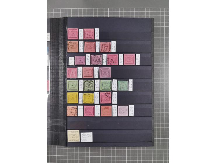 1854/1910 (ca.), collection with also several hundred stamps Feudatory and Convention States, with some covers and postal sta