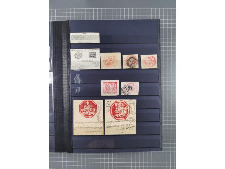 1854/1910 (ca.), collection with also several hundred stamps Feudatory and Convention States, with some covers and postal sta