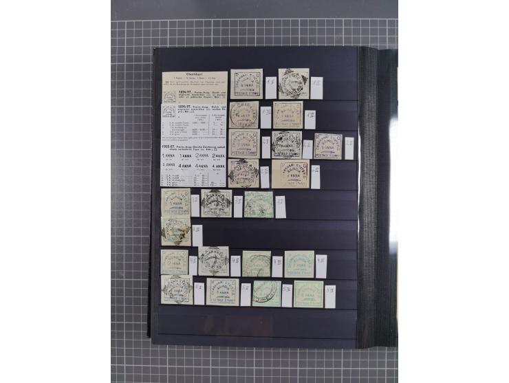 1854/1910 (ca.), collection with also several hundred stamps Feudatory and Convention States, with some covers and postal sta