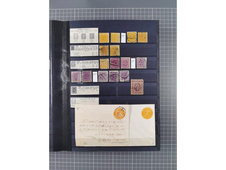1854/1910 (ca.), collection with also several hundred stamps Feudatory and Convention States, with some covers and postal sta