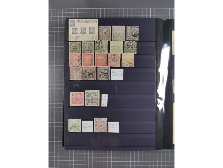 1854/1910 (ca.), collection with also several hundred stamps Feudatory and Convention States, with some covers and postal sta
