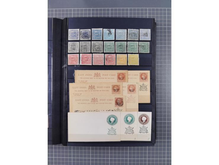 1854/1910 (ca.), collection with also several hundred stamps Feudatory and Convention States, with some covers and postal sta