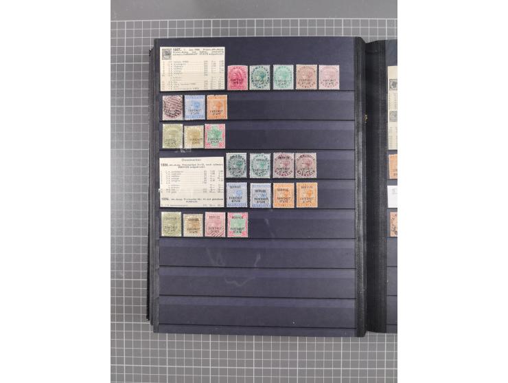 1854/1910 (ca.), collection with also several hundred stamps Feudatory and Convention States, with some covers and postal sta
