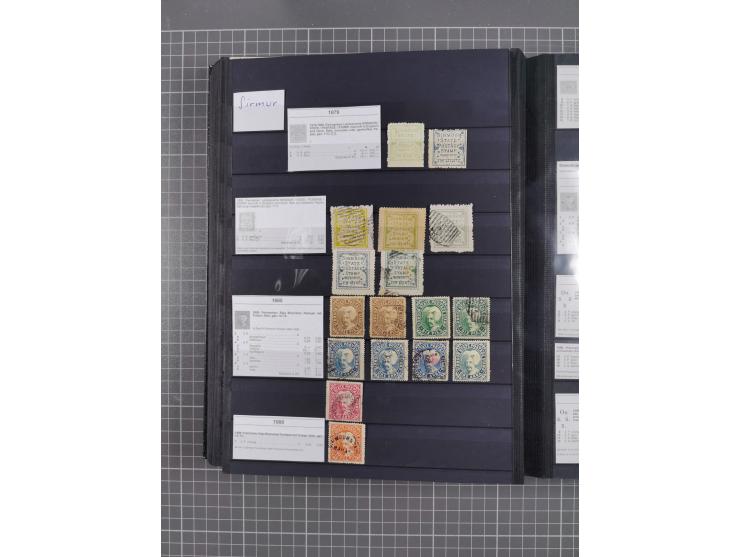 1854/1910 (ca.), collection with also several hundred stamps Feudatory and Convention States, with some covers and postal sta