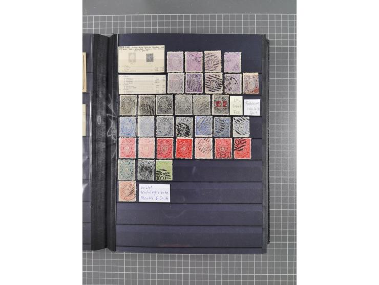 1854/1910 (ca.), collection with also several hundred stamps Feudatory and Convention States, with some covers and postal sta