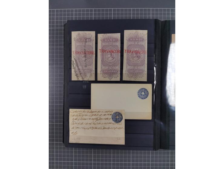 1854/1910 (ca.), collection with also several hundred stamps Feudatory and Convention States, with some covers and postal sta