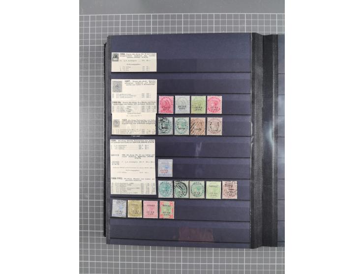 1854/1910 (ca.), collection with also several hundred stamps Feudatory and Convention States, with some covers and postal sta