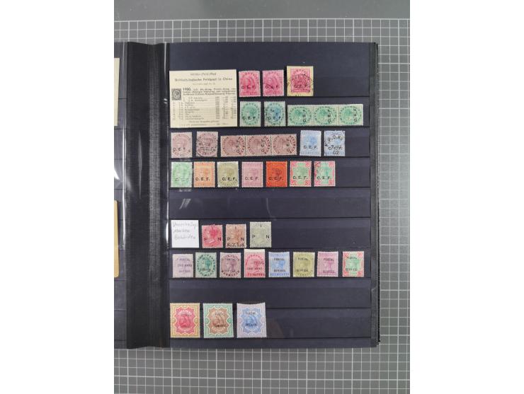 1854/1910 (ca.), collection with also several hundred stamps Feudatory and Convention States, with some covers and postal sta