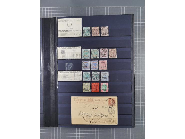 1854/1910 (ca.), collection with also several hundred stamps Feudatory and Convention States, with some covers and postal sta