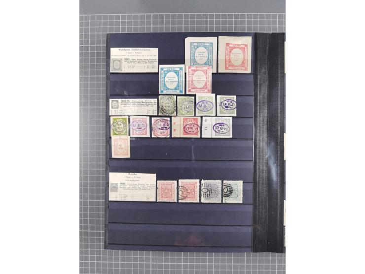 1854/1910 (ca.), collection with also several hundred stamps Feudatory and Convention States, with some covers and postal sta