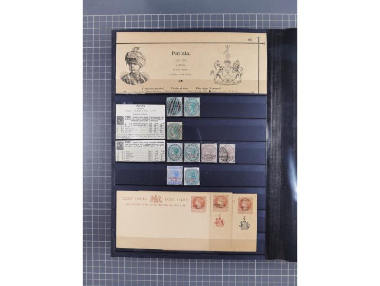 1854/1910 (ca.), collection with also several hundred stamps Feudatory and Convention States, with some covers and postal sta
