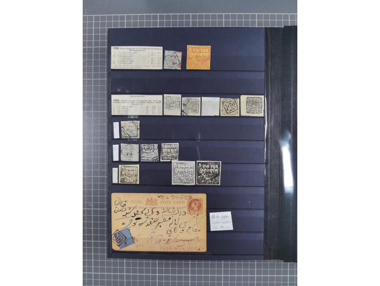 1854/1910 (ca.), collection with also several hundred stamps Feudatory and Convention States, with some covers and postal sta