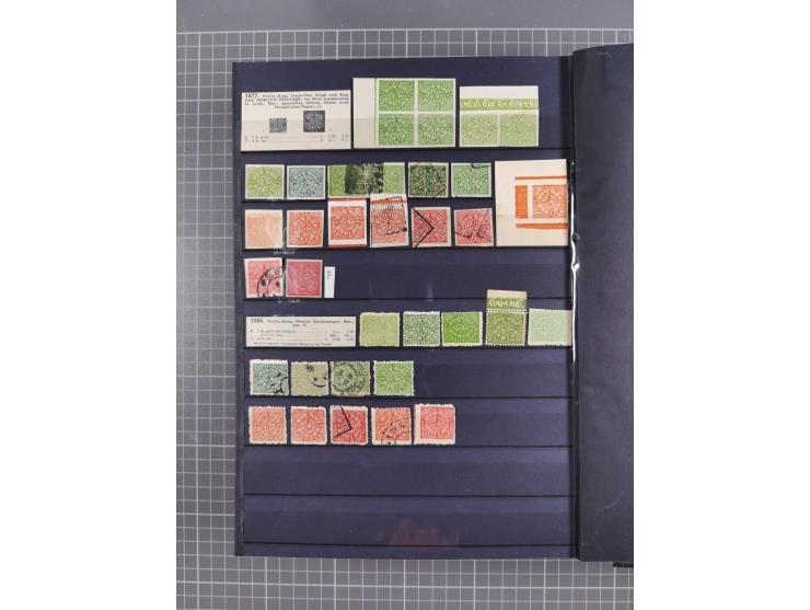 1854/1910 (ca.), collection with also several hundred stamps Feudatory and Convention States, with some covers and postal sta