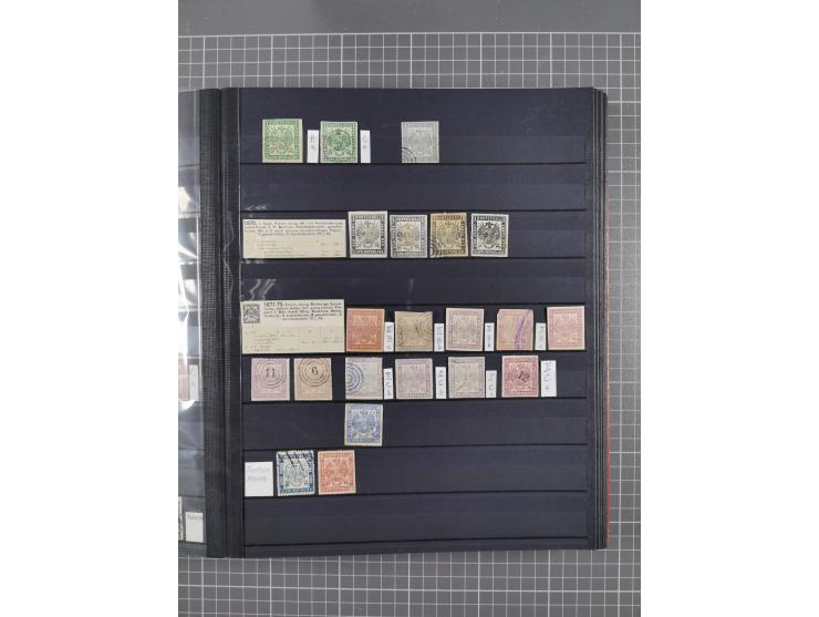 1869/1900, used, somewhat specialised collection including occupation; also some entires, censor marks and -lables, cancellat