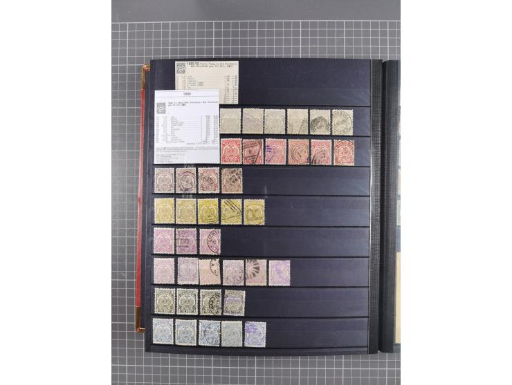 1869/1900, used, somewhat specialised collection including occupation; also some entires, censor marks and -lables, cancellat