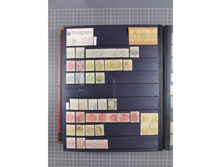 1869/1900, used, somewhat specialised collection including occupation; also some entires, censor marks and -lables, cancellat