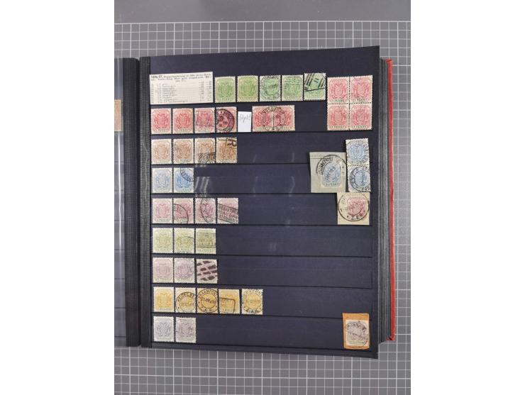 1869/1900, used, somewhat specialised collection including occupation; also some entires, censor marks and -lables, cancellat