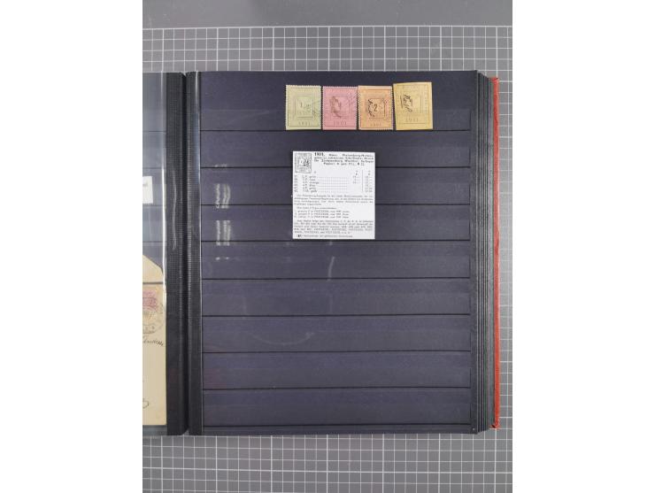 1869/1900, used, somewhat specialised collection including occupation; also some entires, censor marks and -lables, cancellat