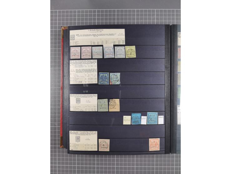 1869/1900, used, somewhat specialised collection including occupation; also some entires, censor marks and -lables, cancellat