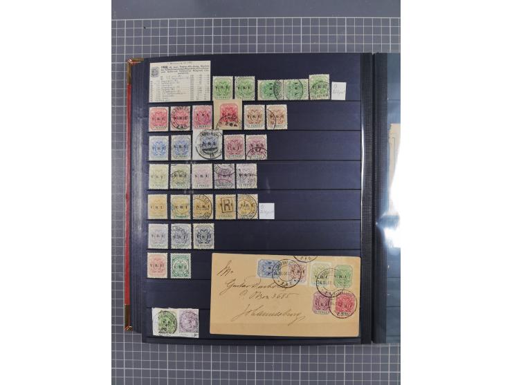 1869/1900, used, somewhat specialised collection including occupation; also some entires, censor marks and -lables, cancellat