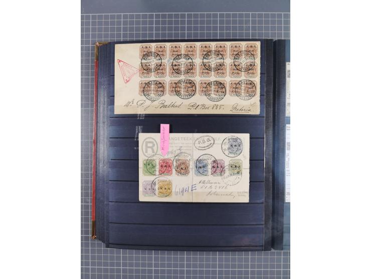 1869/1900, used, somewhat specialised collection including occupation; also some entires, censor marks and -lables, cancellat