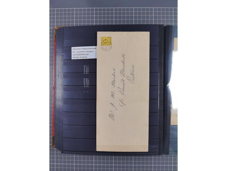 1869/1900, used, somewhat specialised collection including occupation; also some entires, censor marks and -lables, cancellat