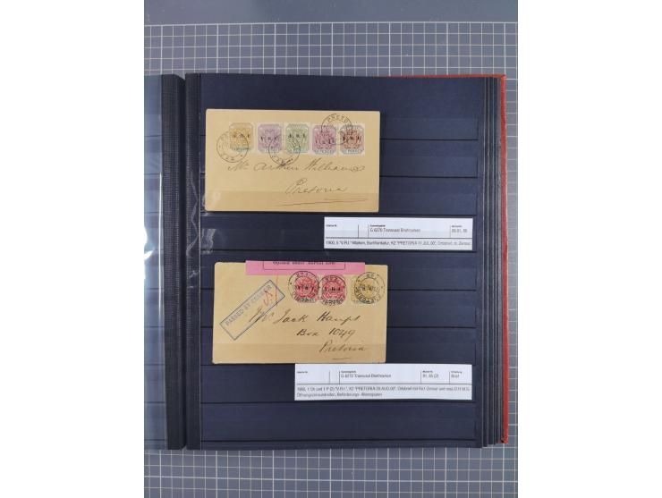 1869/1900, used, somewhat specialised collection including occupation; also some entires, censor marks and -lables, cancellat