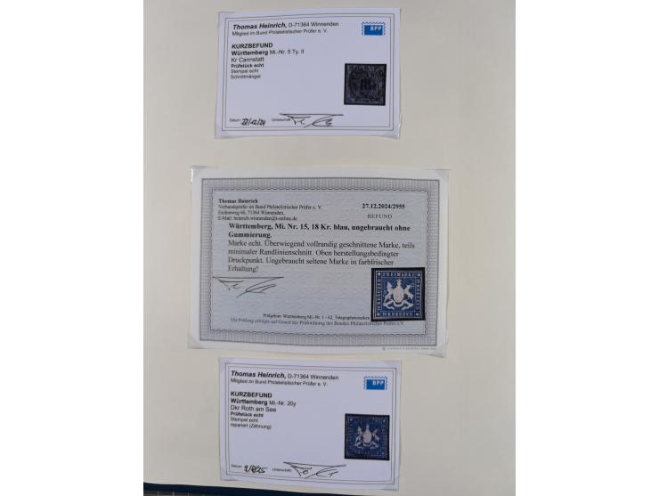 1851/1920, meist gestempelte Sammlung, dabei u.a. elf 18 Kreuzer Werte, teils mit seltenen Plattenfehlern, dabei u.a. Mi.-Nr.