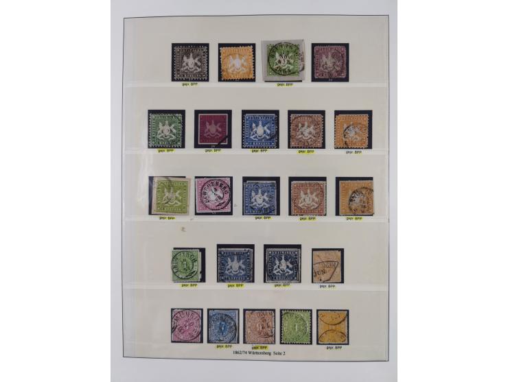 1851/1920, meist gestempelte Sammlung, dabei u.a. elf 18 Kreuzer Werte, teils mit seltenen Plattenfehlern, dabei u.a. Mi.-Nr.