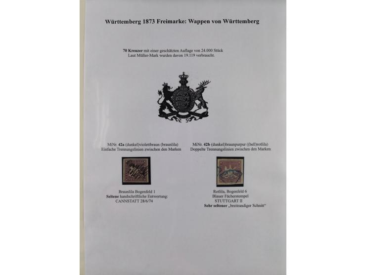 1851/1920, meist gestempelte Sammlung, dabei u.a. elf 18 Kreuzer Werte, teils mit seltenen Plattenfehlern, dabei u.a. Mi.-Nr.