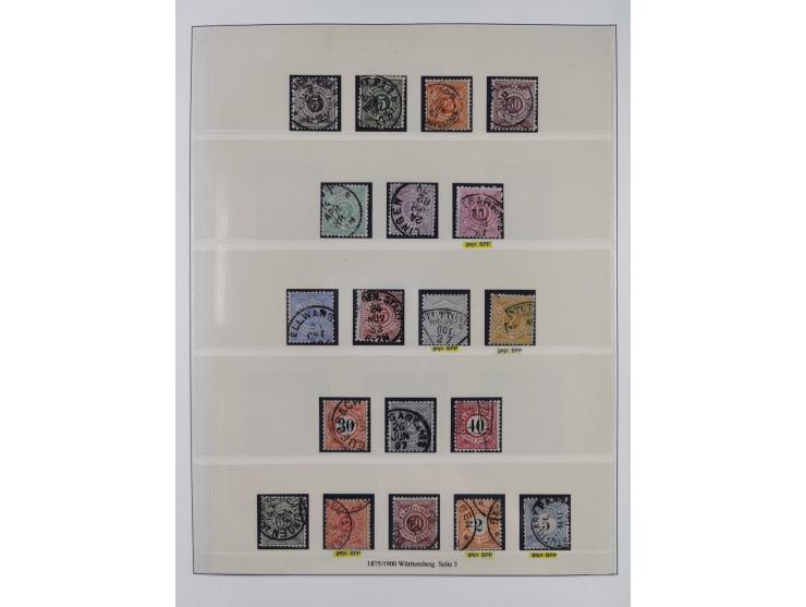 1851/1920, meist gestempelte Sammlung, dabei u.a. elf 18 Kreuzer Werte, teils mit seltenen Plattenfehlern, dabei u.a. Mi.-Nr.