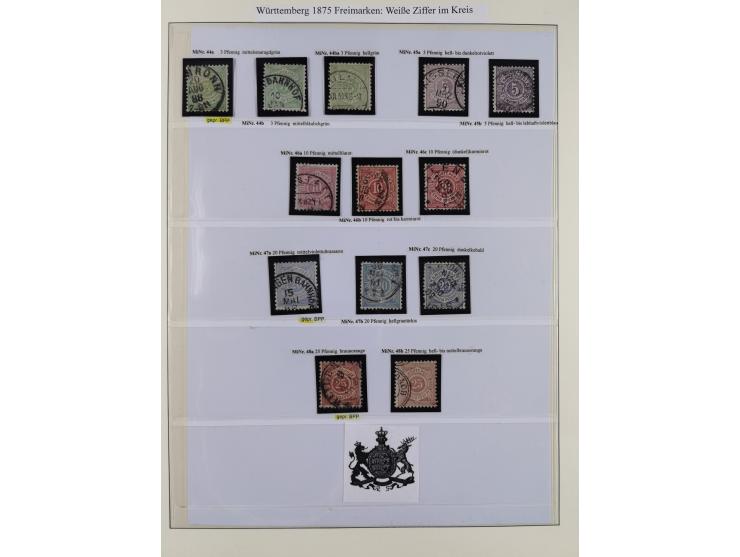 1851/1920, meist gestempelte Sammlung, dabei u.a. elf 18 Kreuzer Werte, teils mit seltenen Plattenfehlern, dabei u.a. Mi.-Nr.