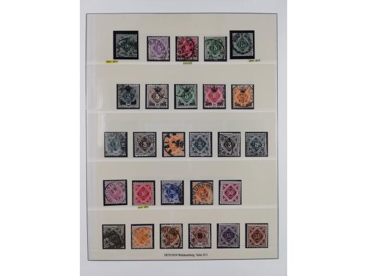 1851/1920, meist gestempelte Sammlung, dabei u.a. elf 18 Kreuzer Werte, teils mit seltenen Plattenfehlern, dabei u.a. Mi.-Nr.