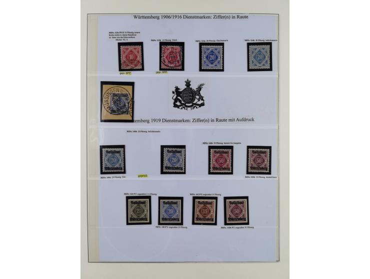 1851/1920, meist gestempelte Sammlung, dabei u.a. elf 18 Kreuzer Werte, teils mit seltenen Plattenfehlern, dabei u.a. Mi.-Nr.
