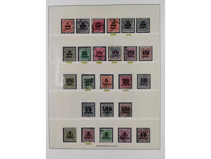 1851/1920, meist gestempelte Sammlung, dabei u.a. elf 18 Kreuzer Werte, teils mit seltenen Plattenfehlern, dabei u.a. Mi.-Nr.