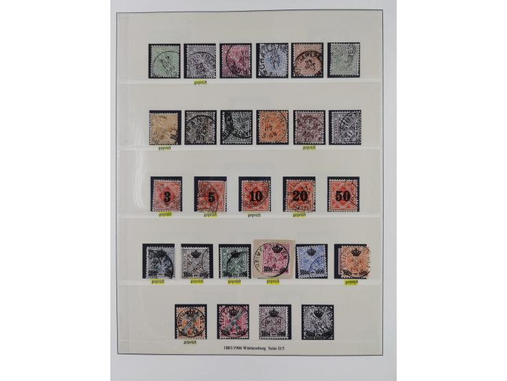 1851/1920, meist gestempelte Sammlung, dabei u.a. elf 18 Kreuzer Werte, teils mit seltenen Plattenfehlern, dabei u.a. Mi.-Nr.