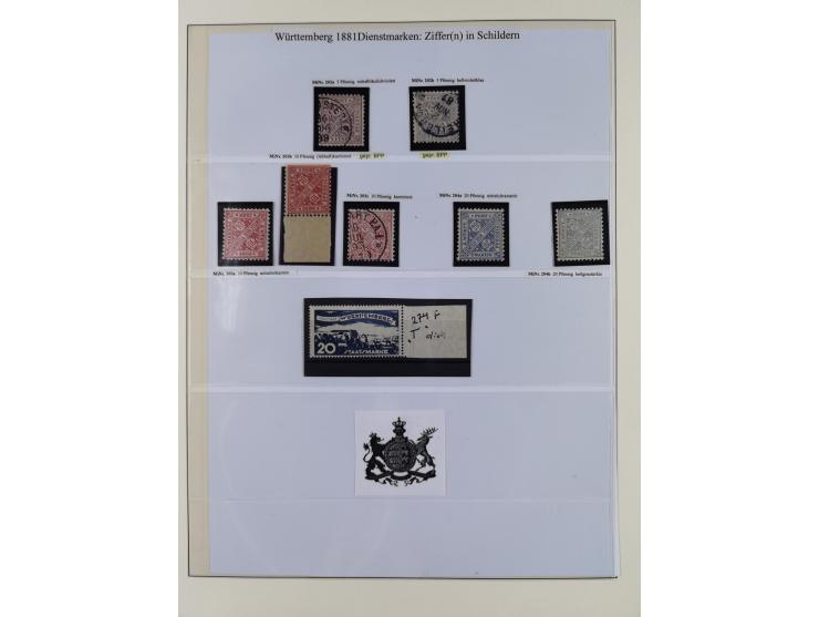 1851/1920, meist gestempelte Sammlung, dabei u.a. elf 18 Kreuzer Werte, teils mit seltenen Plattenfehlern, dabei u.a. Mi.-Nr.