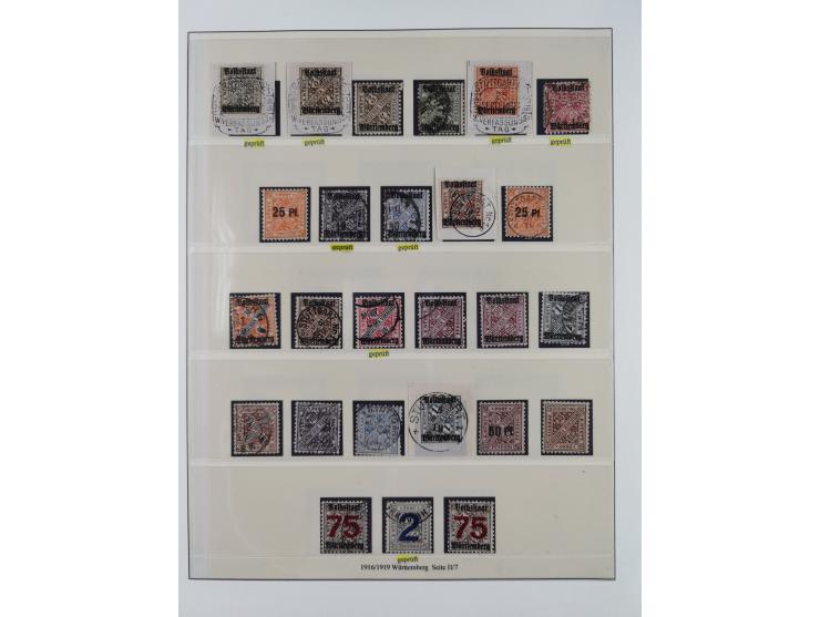 1851/1920, meist gestempelte Sammlung, dabei u.a. elf 18 Kreuzer Werte, teils mit seltenen Plattenfehlern, dabei u.a. Mi.-Nr.
