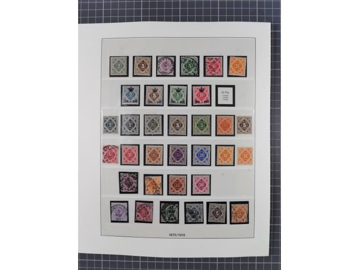 1851/1920, meist gestempelte Sammlung mit vielen 18 Kreuzer Werten, Mi.-Nr. 5, 10a auf Briefstück, 10yb, 15, 34, 42a allseits