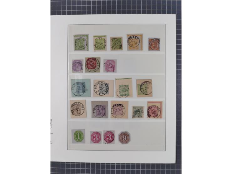 1851/1920, meist gestempelte Sammlung mit vielen 18 Kreuzer Werten, Mi.-Nr. 5, 10a auf Briefstück, 10yb, 15, 34, 42a allseits