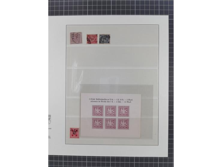 1851/1920, meist gestempelte Sammlung mit vielen 18 Kreuzer Werten, Mi.-Nr. 5, 10a auf Briefstück, 10yb, 15, 34, 42a allseits