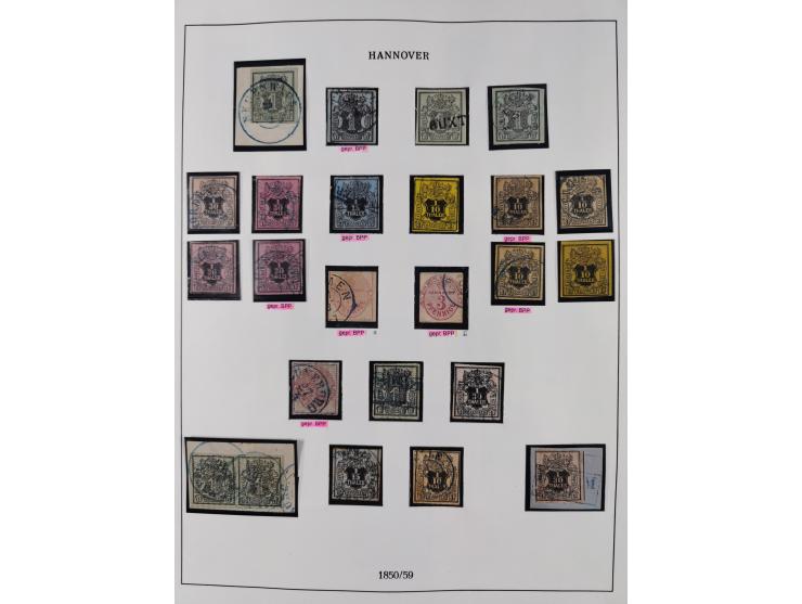1850/64, meist gestempelte Partie, dabei u.a. Mi.-Nr. 18 gestempelt (FA Jäschke-L. BPP) sowie eine weitere stark reparierte, 