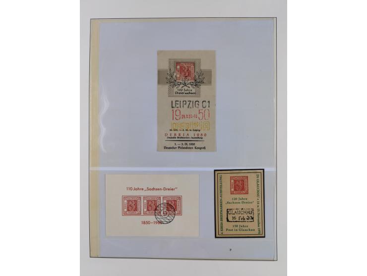 1850/67, hochwertige und sehr reichhaltige Sammlung, dabei Mi.-Nr. 1a linkes Randstück, farbrisch und kontrastreich mit deutl