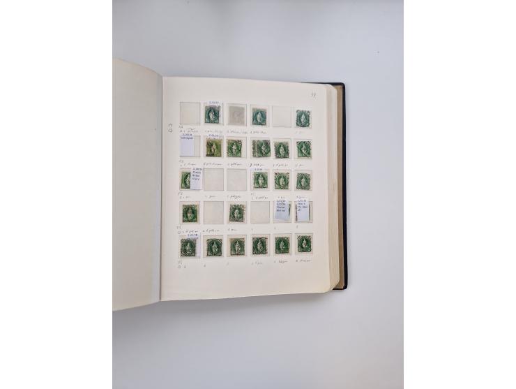 1839/1941, interessante und reichhaltige, meist gestempelte Sammlung, ab Zürich 6 mit senkrechten Unterdrucklinien auf Briefs