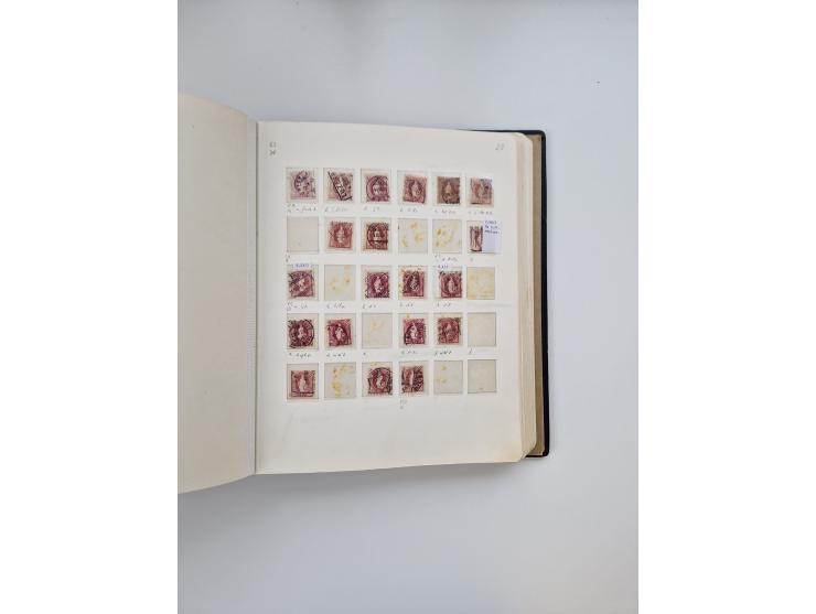 1839/1941, interessante und reichhaltige, meist gestempelte Sammlung, ab Zürich 6 mit senkrechten Unterdrucklinien auf Briefs