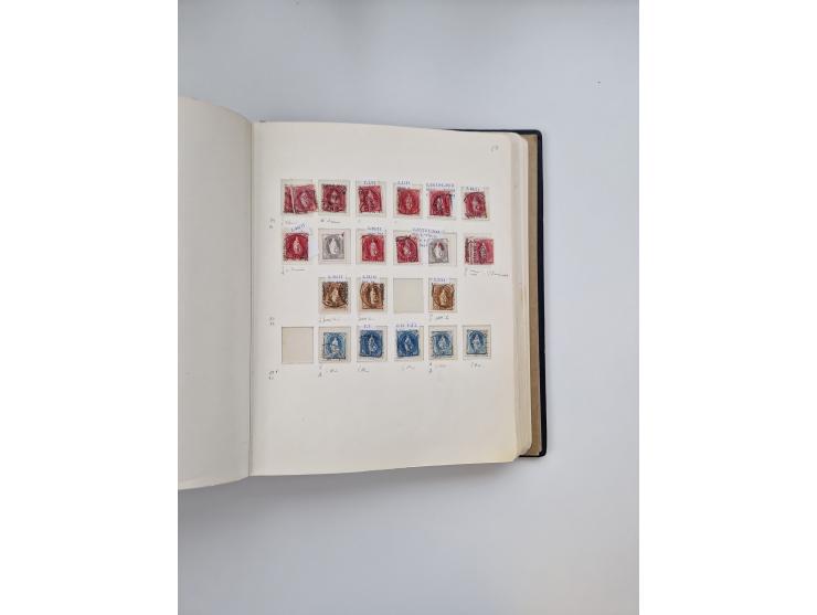 1839/1941, interessante und reichhaltige, meist gestempelte Sammlung, ab Zürich 6 mit senkrechten Unterdrucklinien auf Briefs